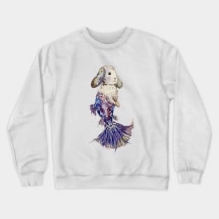 Betta Fish Mermaid Bunny Crewneck Sweatshirt